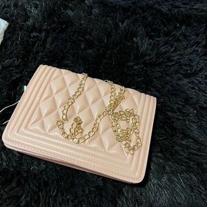 Elegant Pink Quilted Chain Bag